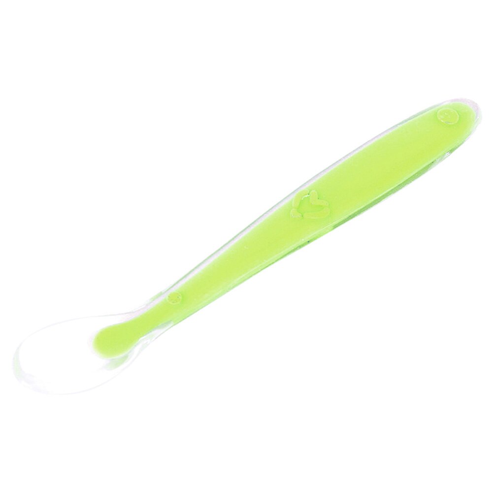 Lepel Siliconen 15Cm Silicone Candy Kleur Baby Zachte Voeden Lepel Babylepel Servies: Green