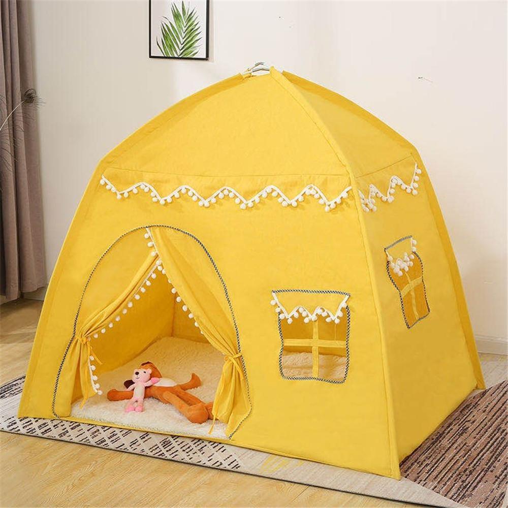 Children Play Tent Large Space Foldable Play House Princess Castle Cabin Tent For Kids Birthday Christmas