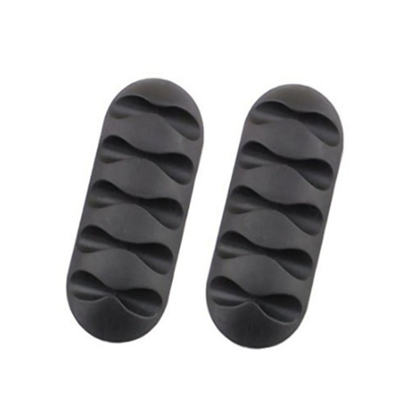 Kabelklemmer ledningsorganisatorer holder klæbende silikone skrivebordsopruller kabelholder skrivebord ledningsbeviklet kontortilbehør