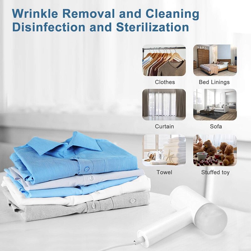 Vaporera para ropa, vaporera portátil de mano para ropa de casa/viaje, telas elimina arrugas para ropa fresca, enchufe de EE. UU.