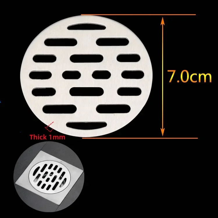 Universal Stainless Steel Round Floor Drains Cover Plate Sink Strainer Anti-clogging Shower Drains Hair Catcher Bathroom Fixture: Burgundy