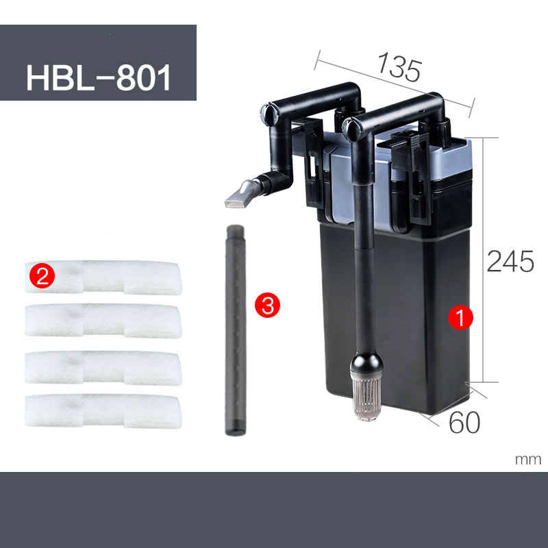 SUNSUN HBL-801/802/803 Tank Filter Wall-mounted Fish Tank Filter Barrel Aquarium External Grass Tank Filter Small Barrel Filter: HBL-801 with other