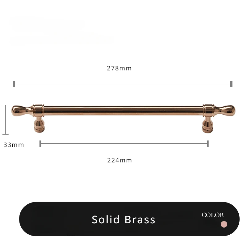 Messing dørhåndtak og knotter til skap, skuffehåndtak i rosegull, vintage kjøkken, langt håndtak, garderobeskap, kommodebeslag: Blå