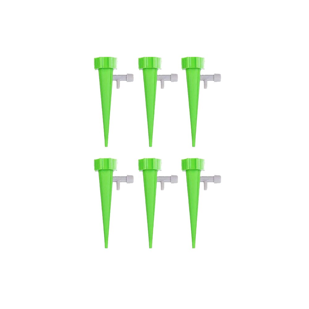 12Pcs/lot Automatic Drip Irrigation Tool Useful Self-Watering Device Adjustable Water Speeds for Flower Plant Garden Supplies: 6 PCS green