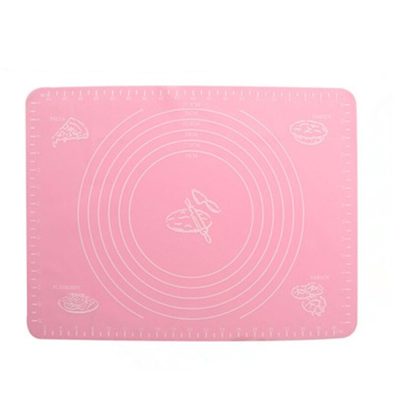 1Pc Silicone Rolling Pastry Boards Bakken Matten Liners Fondant Suiker Ambachtelijke Cake Deeg Snijden Mat Bakken Tools: Pink