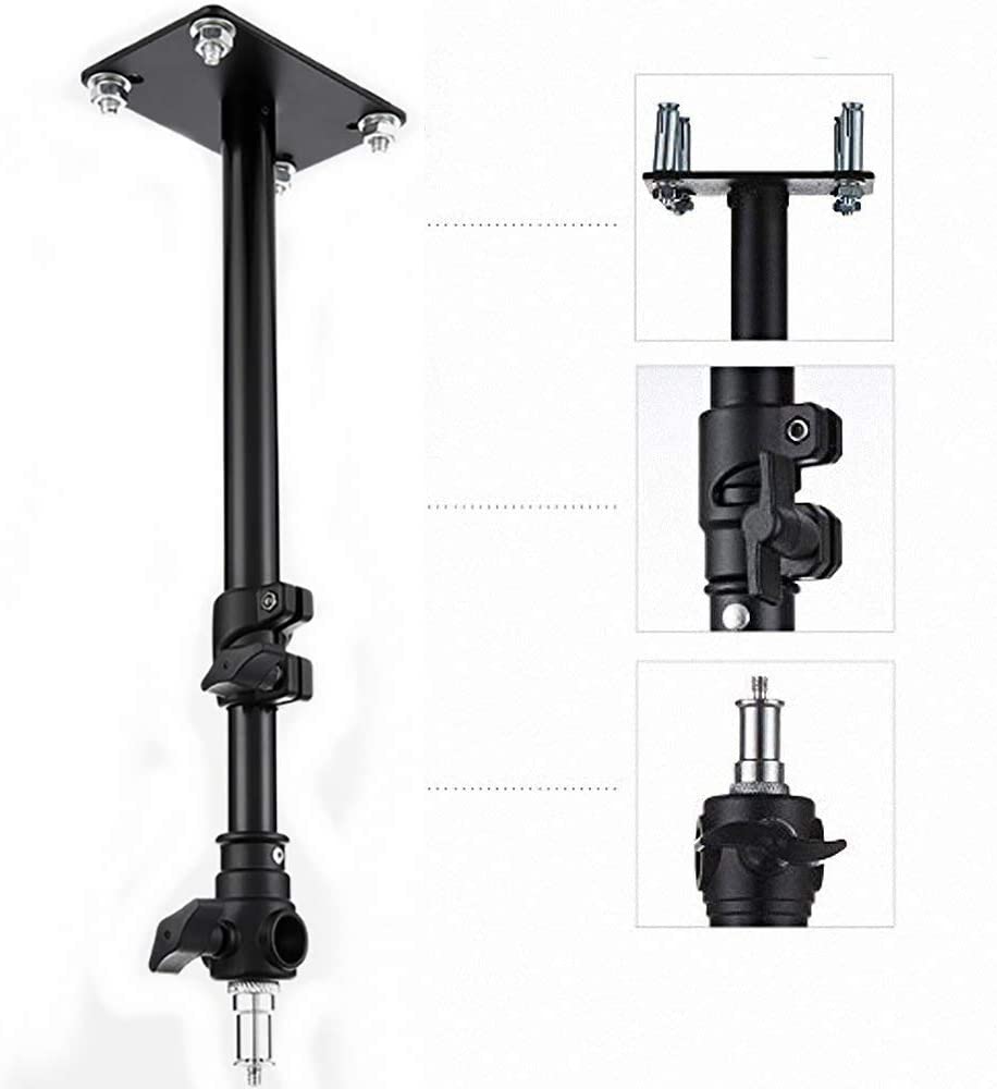 55cm Photography Wall Ceiling Mount Boom Arm with 3/8 "1/4" thread Universal Adapter for Photo Video Lights Umbrellas Reflectors