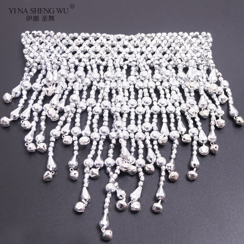 Collar de danza del vientre para mujer, accesorios, collar de oro de Bellydance, ropa de baile, joyería con cuentas, vientre de la India, accesorio de plata