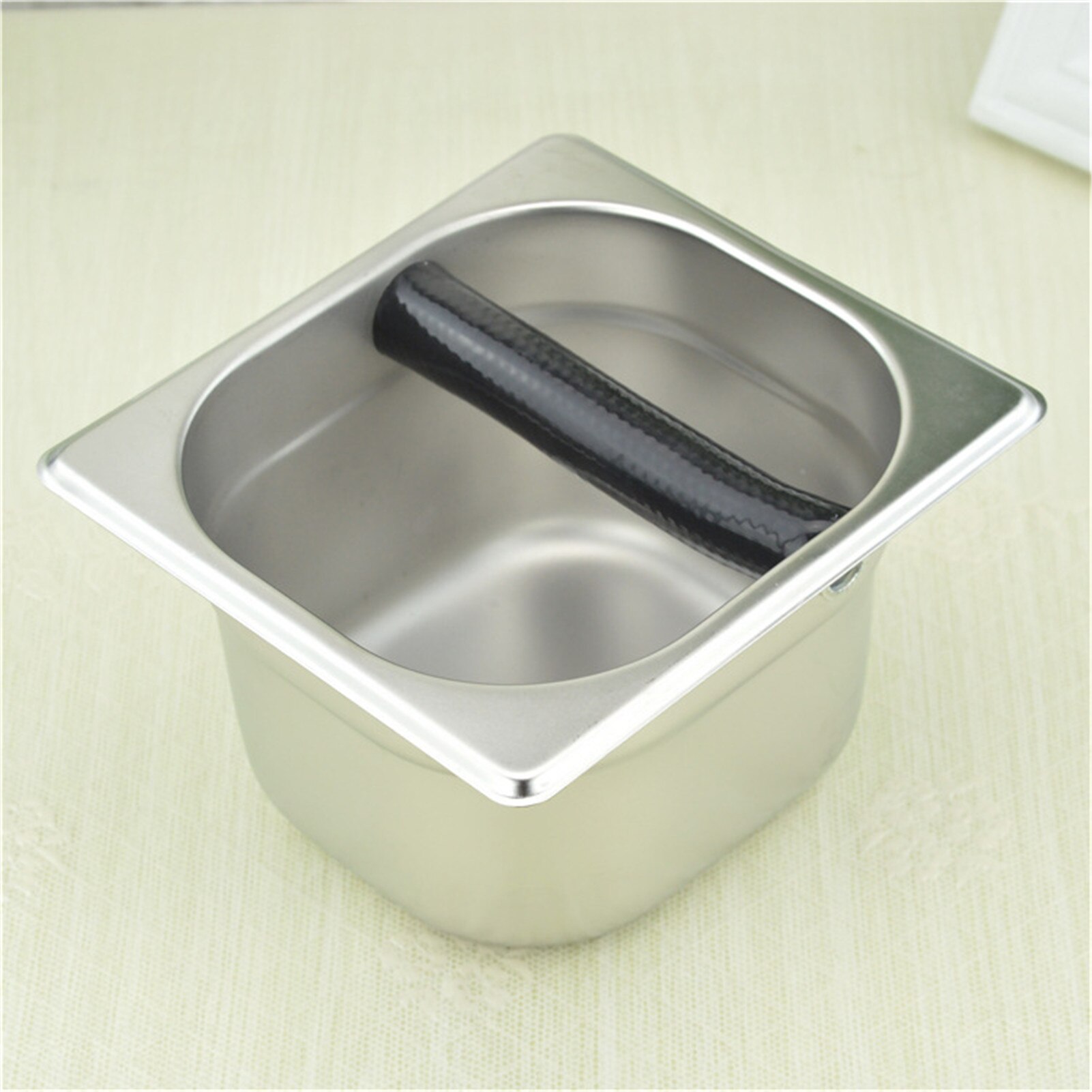 Portable Stainless Steel Coffee Box Espresso Grounds Waste Bucket Container Recycling Bucket Trash Coffee Powder Residue Box