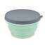 Collapsible Silicone Bowl & Lid 500ML Foldable Camping Picnic Food Storage Containers Portable: Green