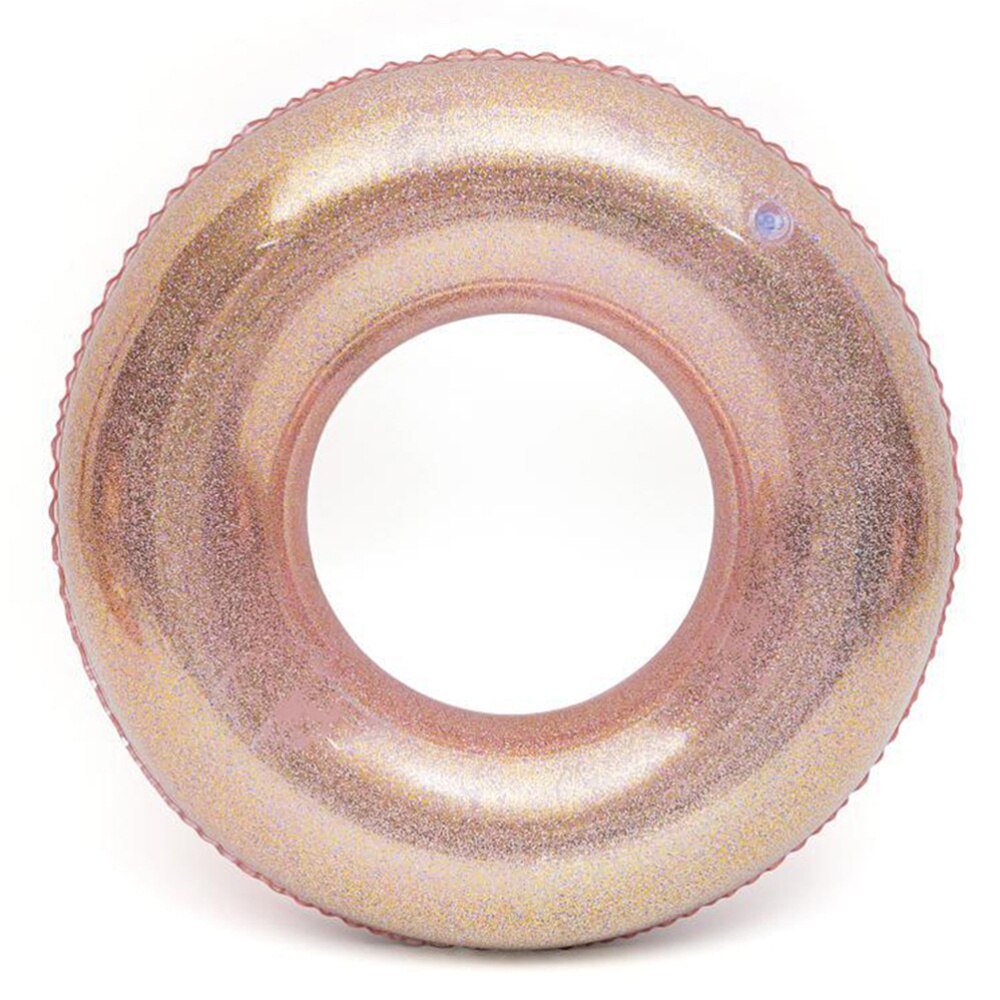 90cm Inflatable Swimming Circle Pool Float PVC Swim Rings Glitter Pool Floats Sequins Inflatable Circle with Handle (Random Colo