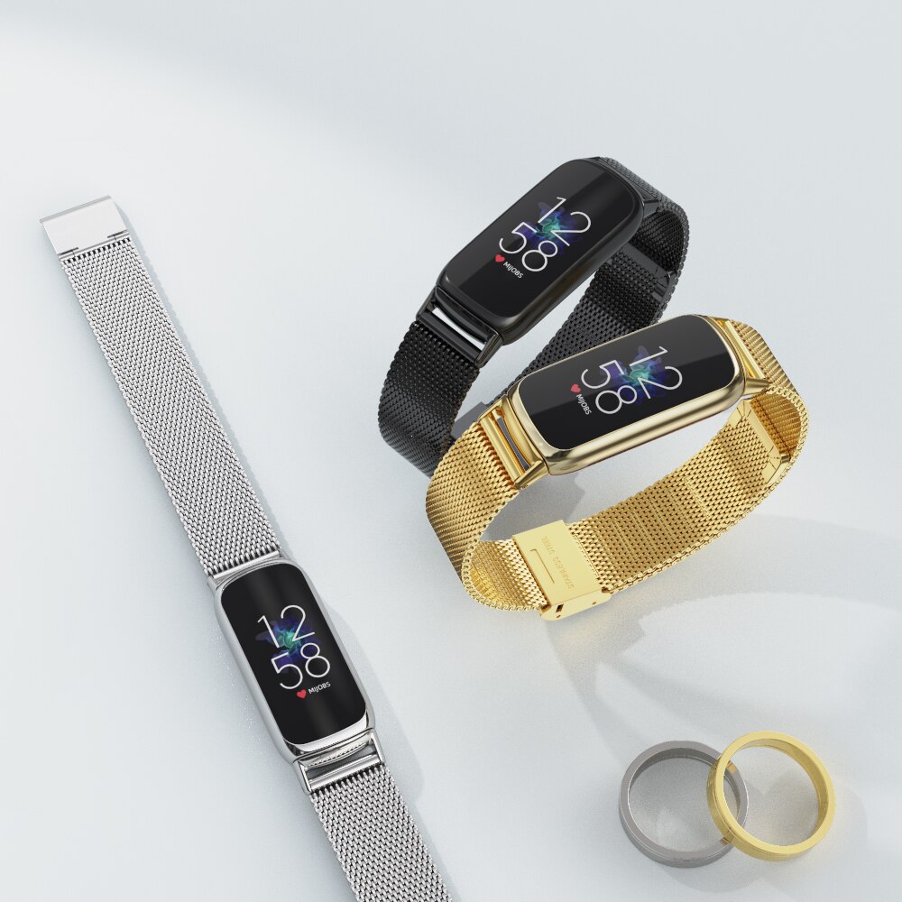 Voor Fitbit Luxe Slimme Horlogeband Metalen Milanese Polsband Rvs Band Polsband Voor Fitbit Luxe Armband
