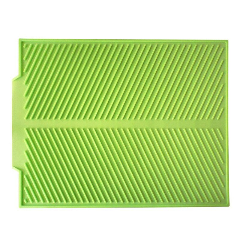 8 farger s/l silikonfat tørkematte bordmatte dekkematte kjøkken tørkematter til oppvask varme: Grønn / 39 x 25 cm