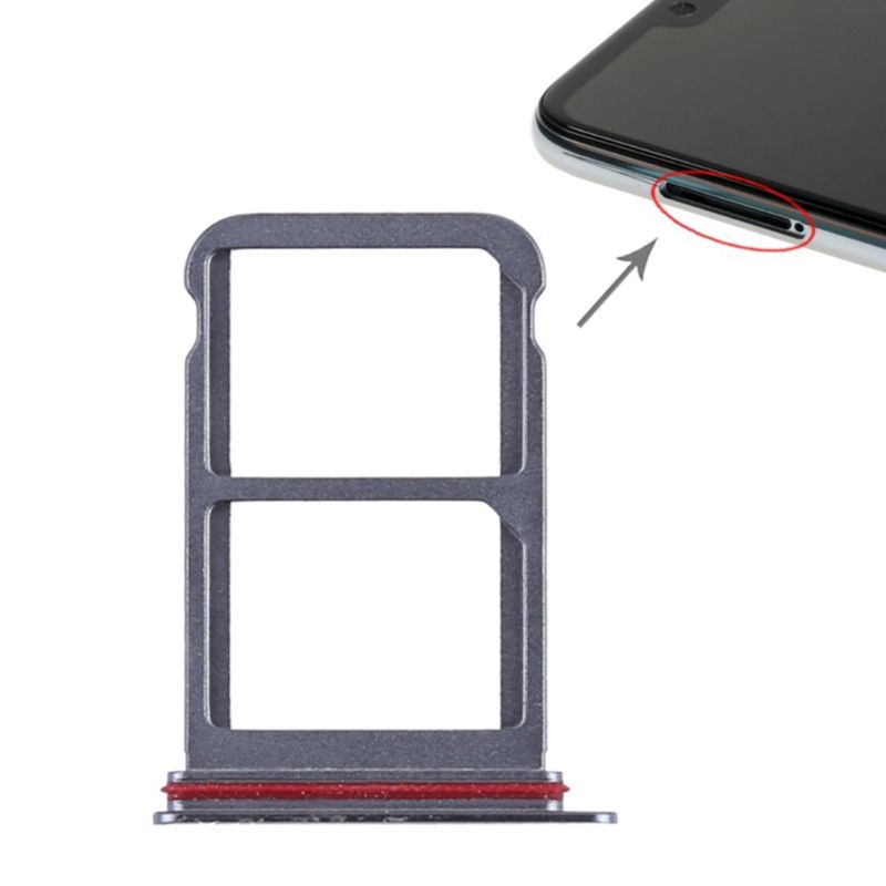 SIM Card Tray Double Slot Holder Container Carrier Adapter Replacement Metal for Huawei P20 Pro X6HA