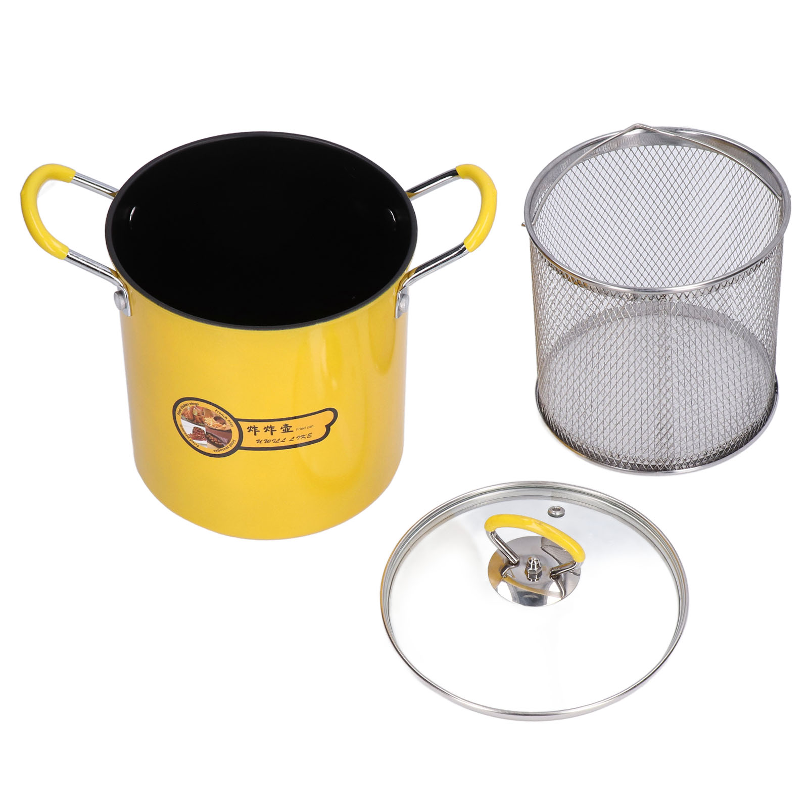 3L Friteuse Pot Frituurpan met Rekdeksel Oliefilter IJzeren pot keukenaccessoires Koekenpan Friteuse Gebakken kip Frieten