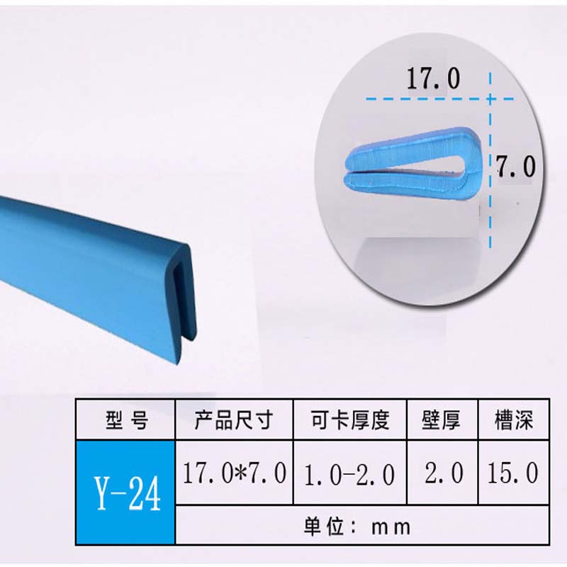 U Channel Rubber Edge Moulding Trim Weather Strip Car Door Protector Edge Guard Rubber Sealing: Transparent