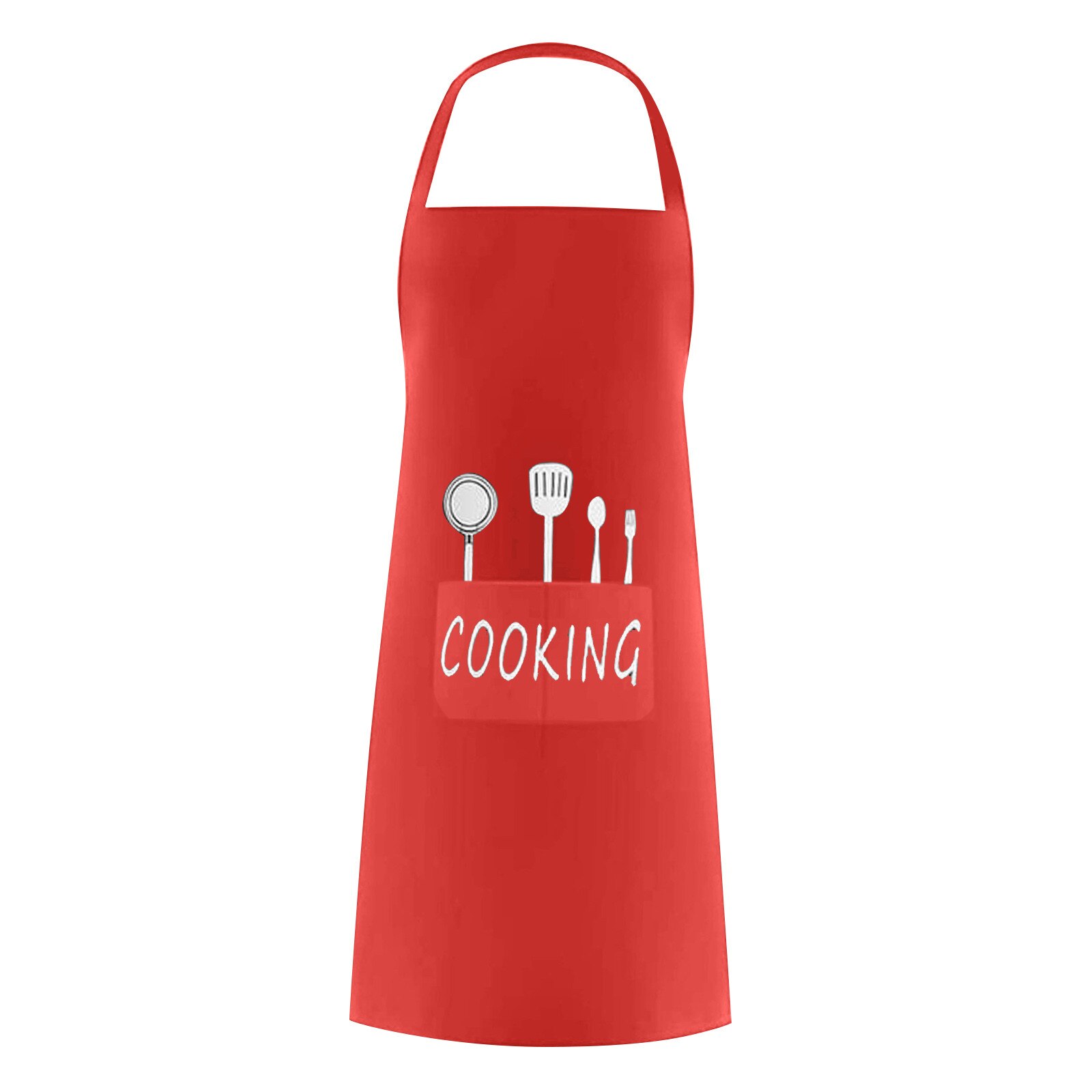 Unisex Parent Adult The Family Kitchen Lovely Print Family Aprons Kitchen Apron Hairdresser Aprons Bibs Kitchen Accessory#T2: Red 