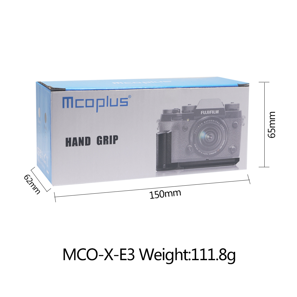 Mcoplus MCO-XE3G Aluminium Legierung Hand Griff schnell Freisetzung Platte L Halterung für Fujifilm X-E3 kamera