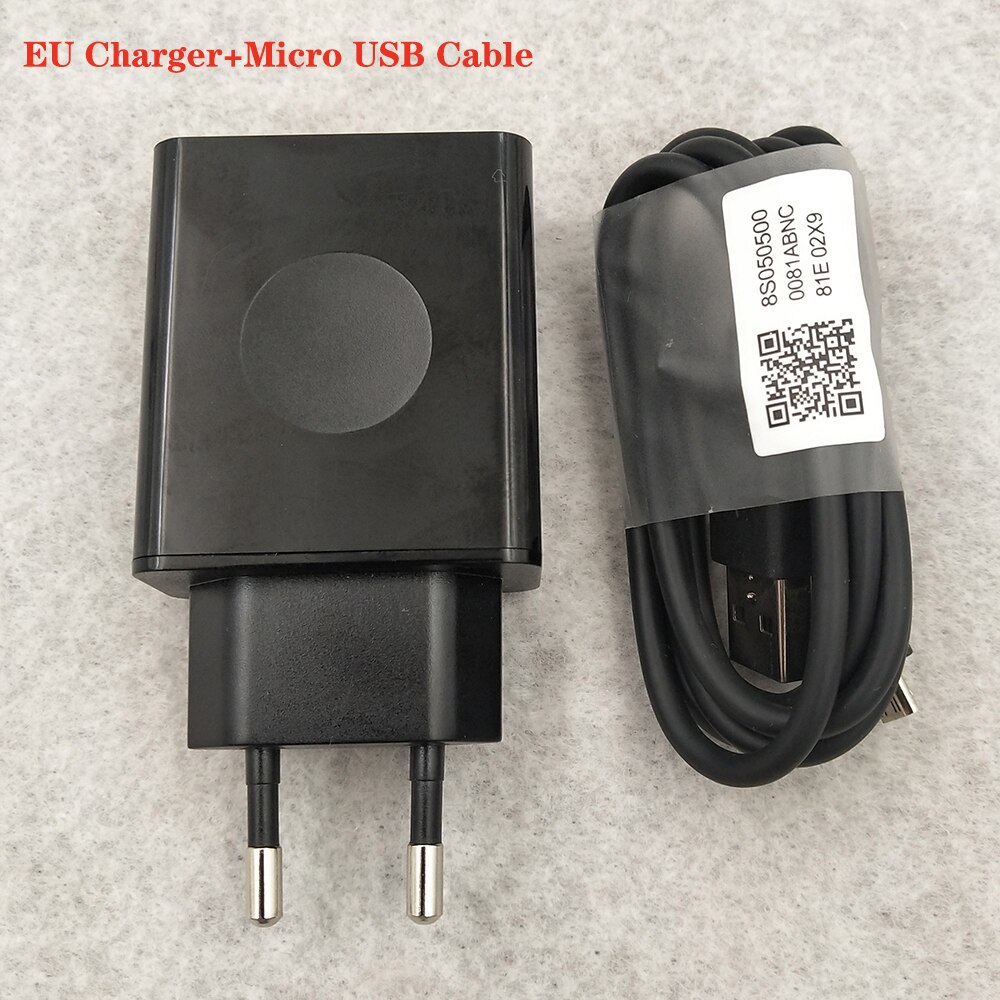 Originele Lenovo 24W Usb Fast Charger Eu Plug Muur Adapter 1M Micro/Type C Kabel Voor Lenovo vibe P2 P1 Z5S Z6 Pro K5 K3 Z5 Z3 Z2: EU add Micro Cable
