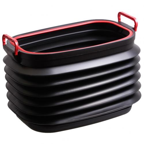 Boîte de rangement pliable pour voiture, Camping en plein air, pêche pique-nique, coffre automatique, organisateur, seau de rangement télescopique avec couvercle: Default Title