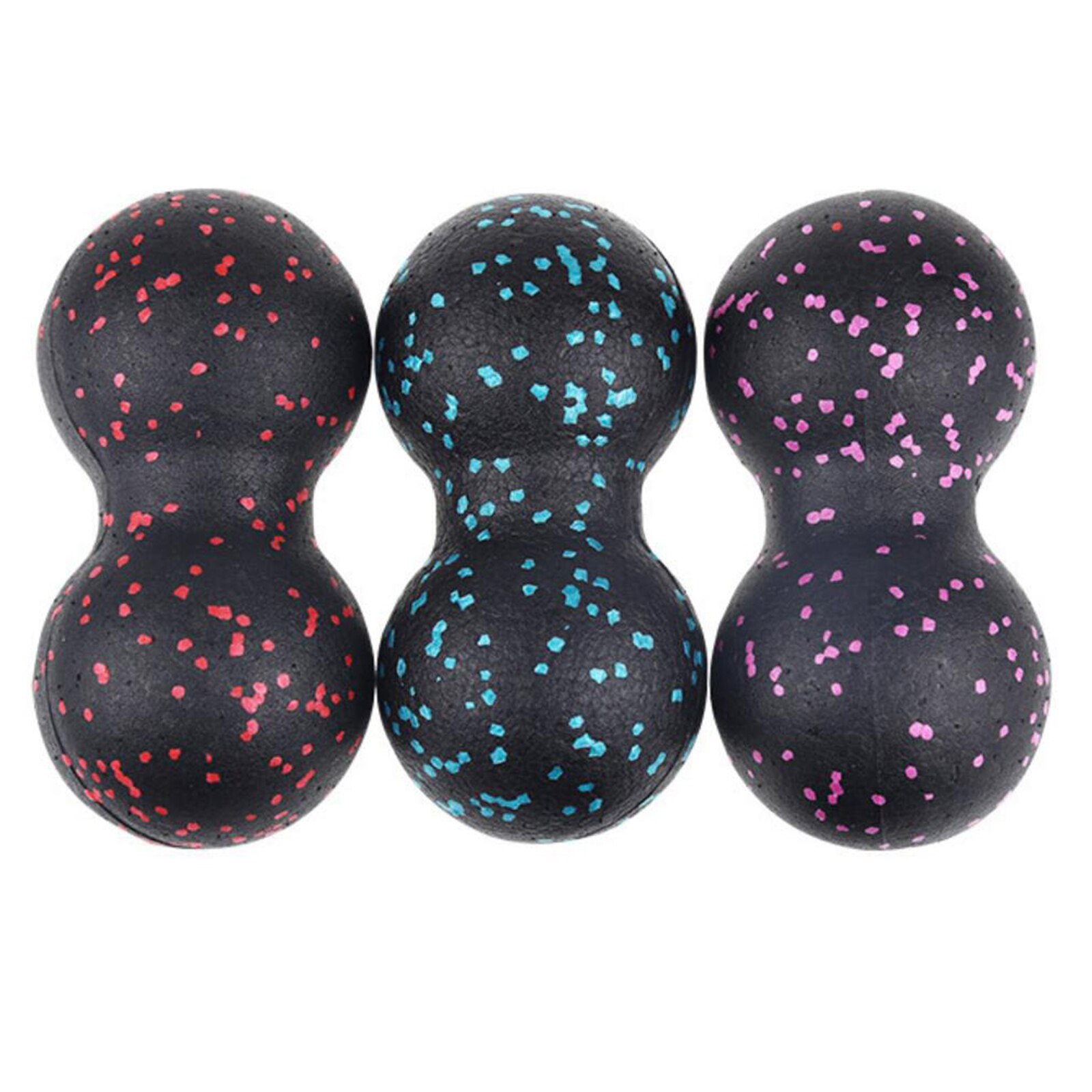 Oefening, verlichting, fitness, yogaballen, hoge dichtheid pindamassage, dubbele massagebal, mobiliteitsbal, yoga, deep tissue massage-apparaat