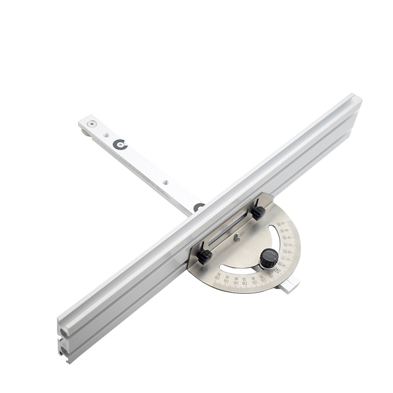 Woodworking Table Saw Angle Ruler Miter Gauge Guide W/ 415mm Fence Carpenter Push Band Saw Inverted Adjustable Angle Gauge: 1 set