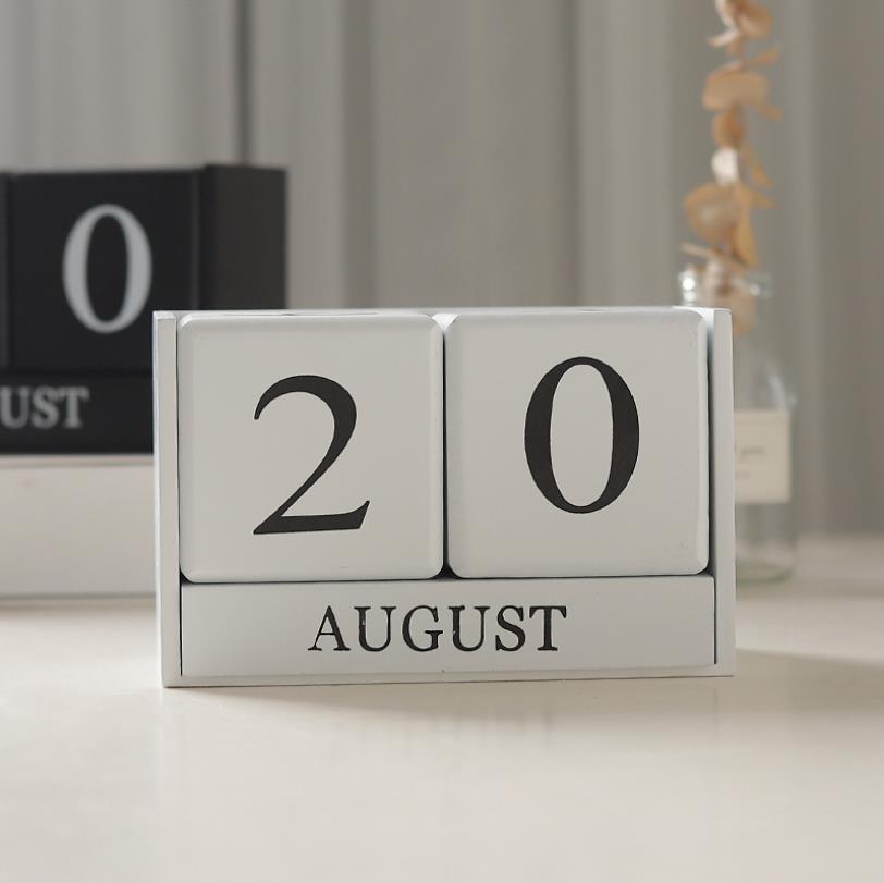 Kiefer Holz Moderne Stil 3D Würfel bilden Kalender DIY Kunst Handwerk Hause Dekoration Zubehör Für Büro Schule Schreibtisch