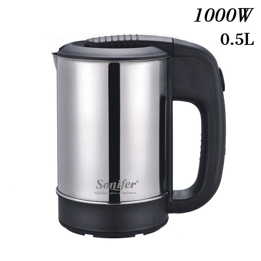 Mini bouilloire électrique portable en acier inoxydable, bouilloire à thé et à café, pot à eau de voyage, hôtel et voyage en famille, 600W, 0,5 l: Royaume-Uni