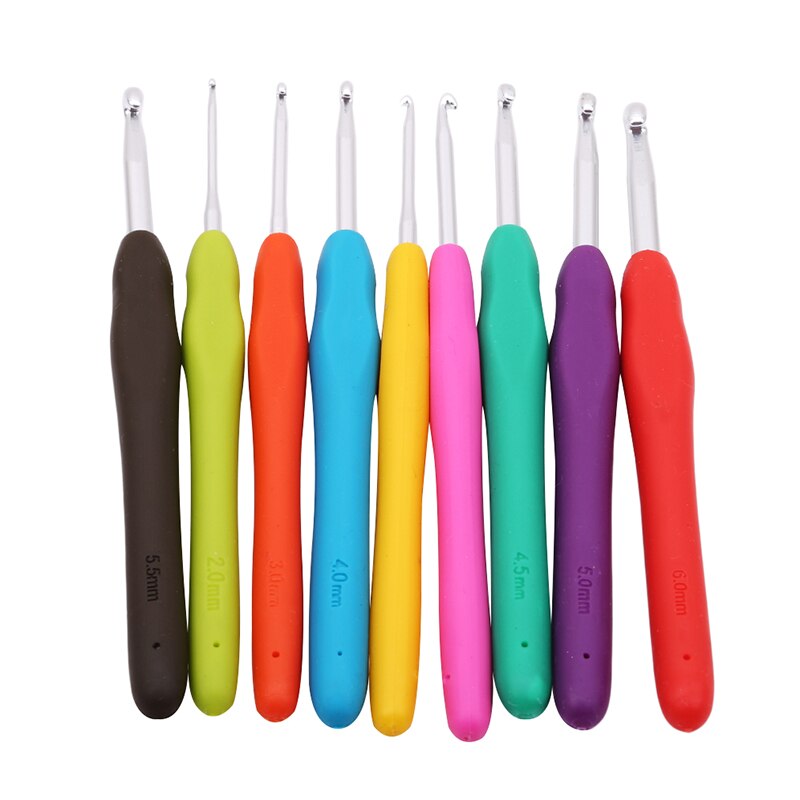 45 PCS/Lot DIY Yarn Knitting Crocheting Mix Sizes Crochet Hook Needles Stitch Markers Gauge Crochet Needles Knitting Tools