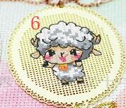 Cross stitch DMC set hand simple metal bookmark Chinese twelve zodiac: Green