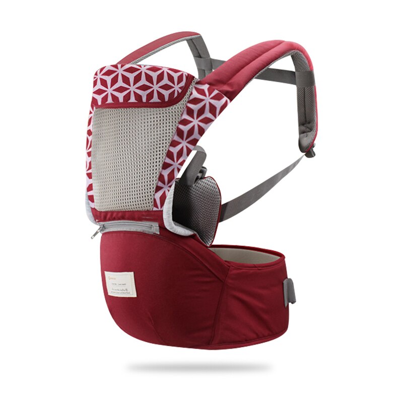 Breathable Ergonomic Baby Carrier Backpack Portable Infant Baby Carrier Kangaroo Hipseat Heaps Baby Sling Carrier Wrap: 6625 Burgundy