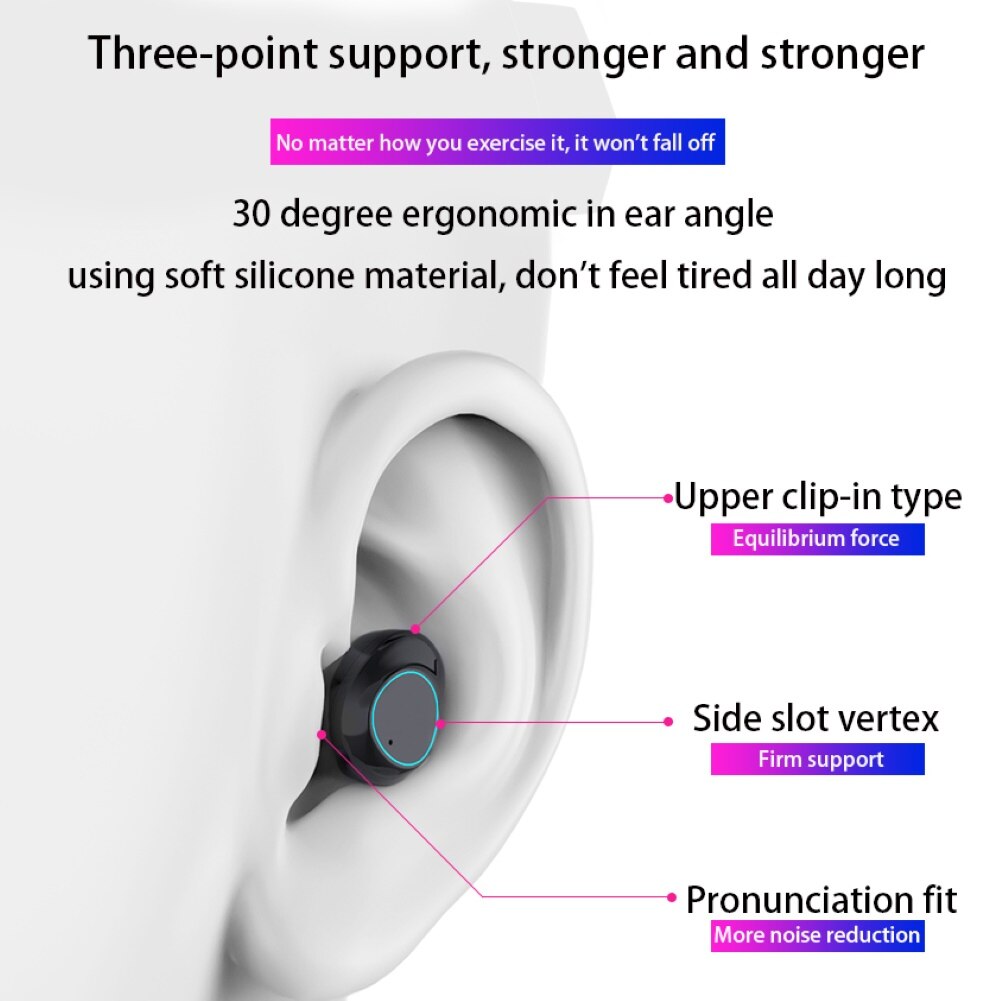 Bluetooth ørepropper  g16 tws led digital skjerm bluetooth sports ørepropper øretelefoner stereo headset bluetooth ørepropper