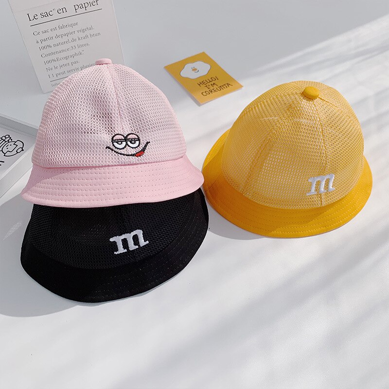 Gorros de algodón para bebés de 1 a 3 años de edad, sombrero de bebé de malla de verano, sombreros para el sol para niña, gorros transpirables para niños