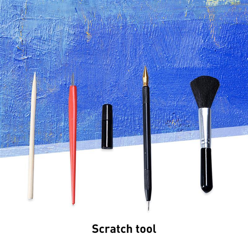 Escobilla de goma para negro pintura cero arte utilizado para scratch boceto arte cartón herramienta diy