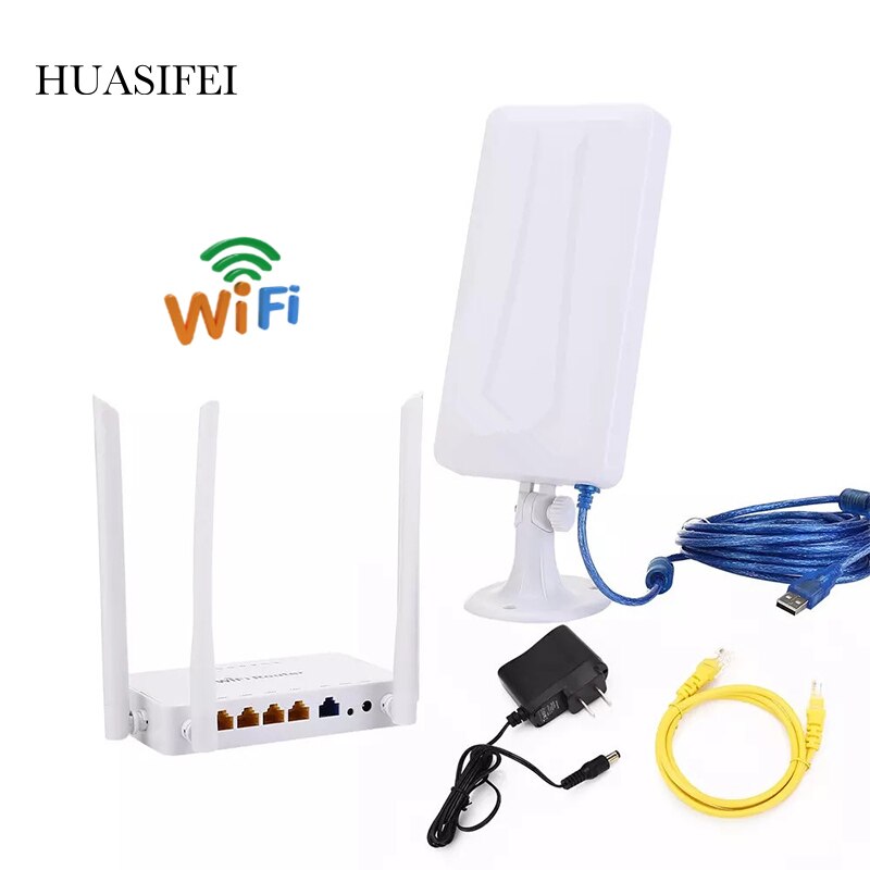 300mbps Wireless WiFi Router + High Gain WiFi USB Adapter High Power Amplifier Extended WiFi Signal Router Signal Amplifier