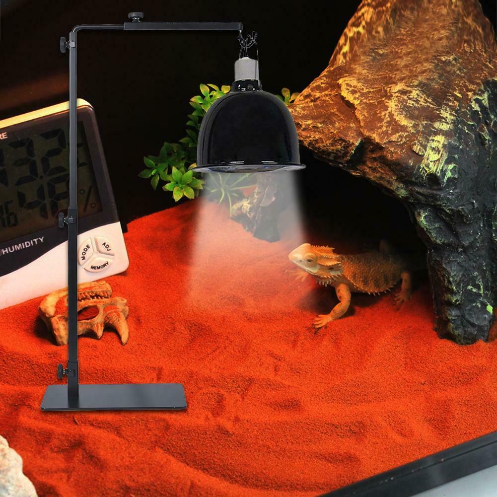 Reptile Lamp Stand Heating Lamp Holder Adjustable Telescopic Metal Light Hanger Holder JW