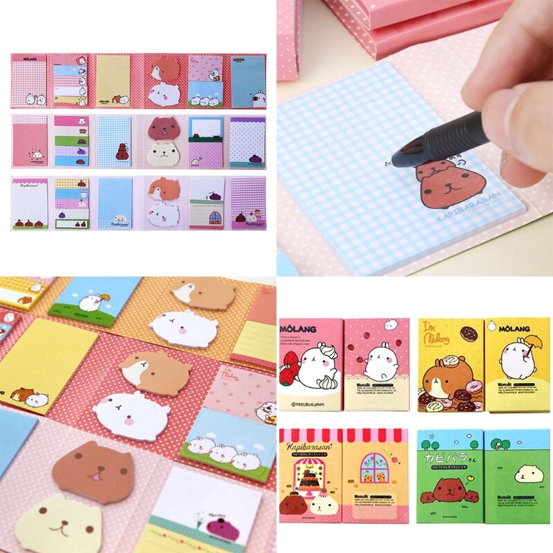Cartoon Dieren 6 Vouwen Memo Pad Sticky Notes Blad... – Vicedeal