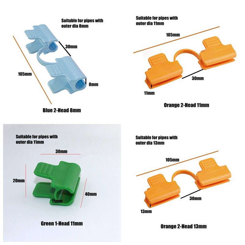 10pcs/lot Pipe Clamp Greenhouse Film Frame Vegetable Fruit Cover Insect Net Sunshade Net Fixing Clamp Clip Home Garden Tools