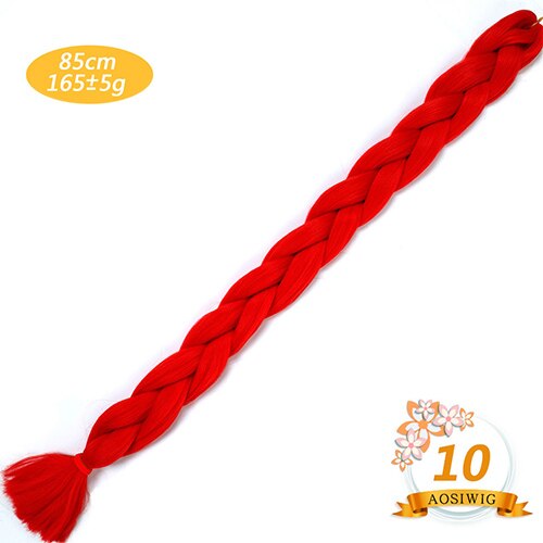 AOSIWIG 165g/pack Synthetic Super Jumbo Braiding Hair Crochet Purple Blue Braids Hair Extension Expression Rainbow Braiding Hair: #12