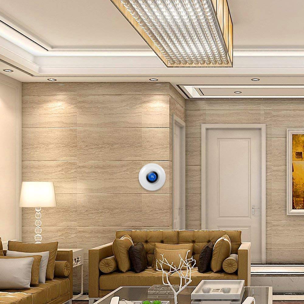 Homemount wall plate for nest learning thermostat 3rdnd 1st 2nd -resistant, mount with 3d stereoscopic round wall covers