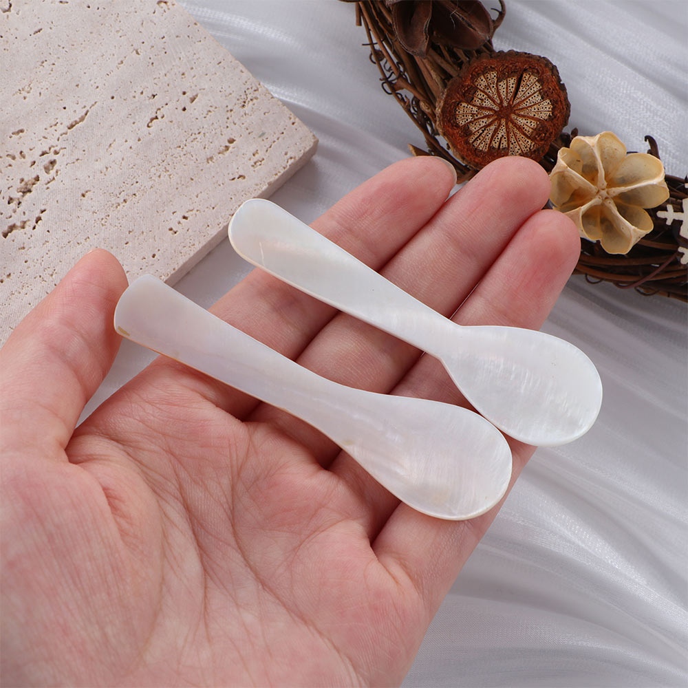 Cuchara de café helado de concha Natural, 7cm, Caviar, nácar, conchas marinas, cucharas agitadoras, cucharón, herramienta de cocina