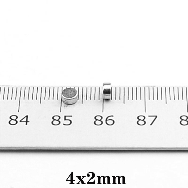 50 ~ 2000 stk 4 x 2 sjeldne jordartsmagneter diameter 4 x 2mm små runde magneter 4mm*2mm permanente neodymmagneter 4*2 sterk magnetskive