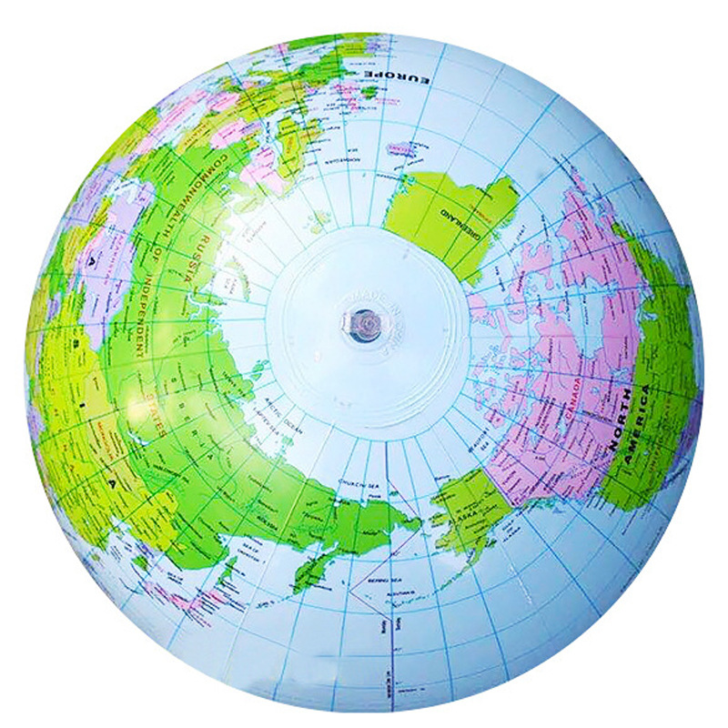 16-inch Inflatable Globe English Environmental Protection Pvc Globe Geography Teaching Supplies Toy