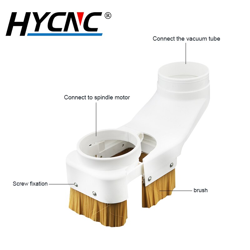 CNC Nylon Dust Cover Collection Brush 70 75 80 85 90 100mm Spindle Removal Brush Woodworking Engraving Roller Dust Cover