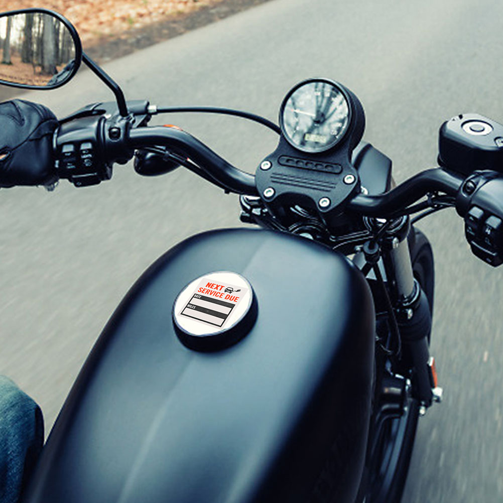 1 Roll of 150Pcs Removable Car Oil Change Reminder Stickers Auto Adhesive Labels