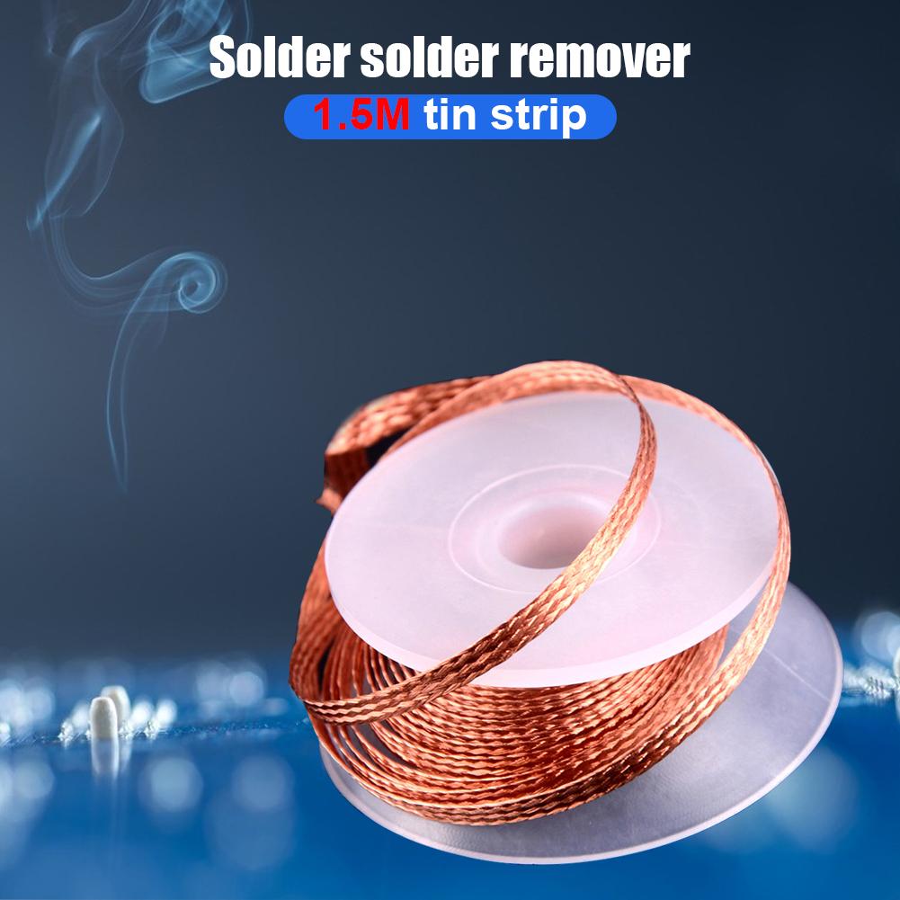 1.5m Desolder Braid Solder Remover Wick Cable BGA Repair Tool Flux Wire Cord Accurate Ensures Maximum Surface Tension