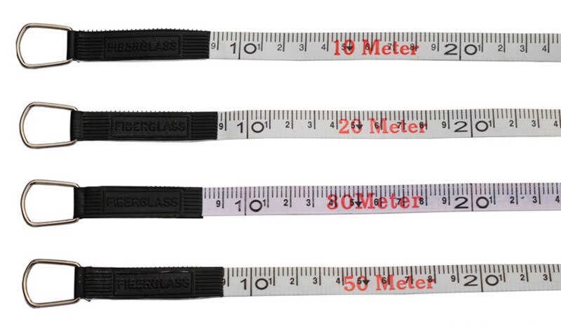 Tape Measure 50m Fiber Waterproof And Abrasion Resistant Soft Feet Foot Measure Length Measuring Tools