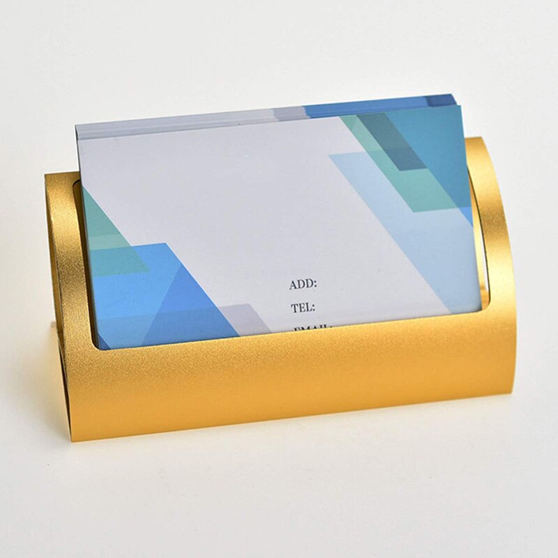 Porte-carte d'affaires pour bureau, porte-cartes de visite de bureau en aluminium en métal