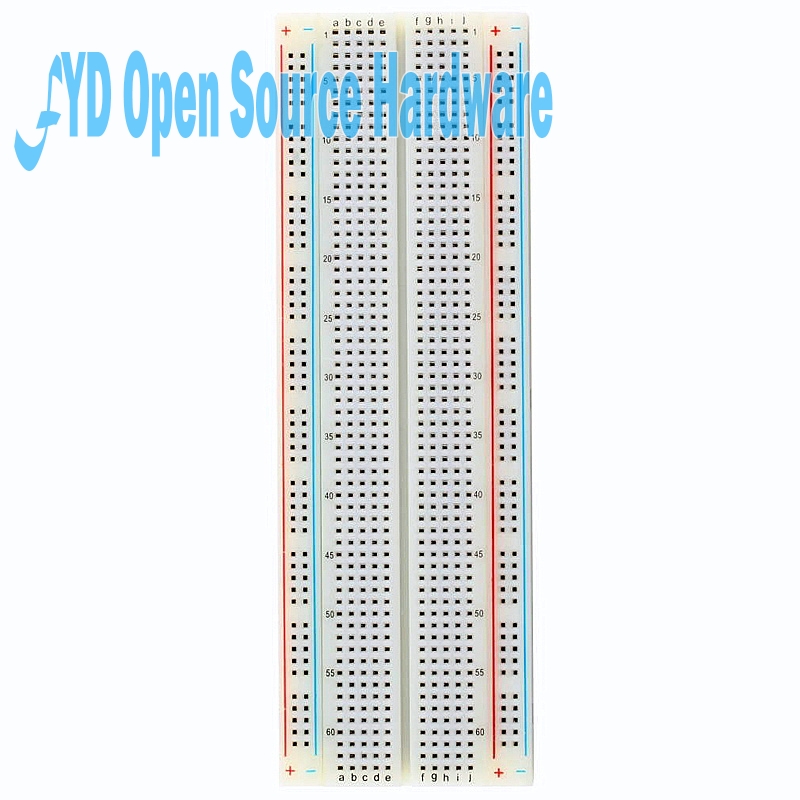 Breadboard 830 punkts printkort mb -102 mb102 test udvikle diy kit nodemcu raspberri  pi 2 lcd højfrekvent