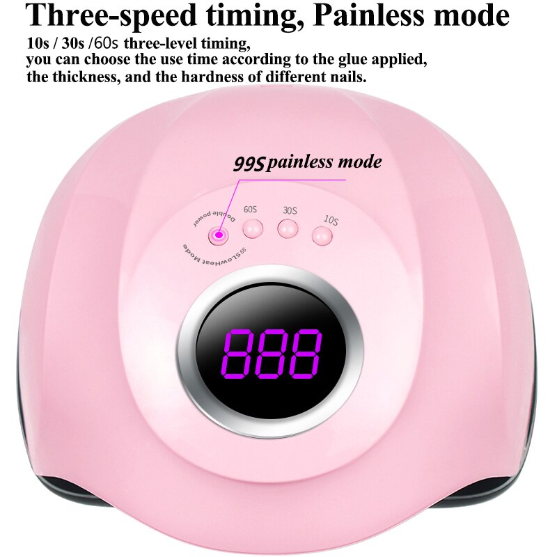 180w led/uv nageltork lackhärdningslampa med matkudde för handfot manikyr nagelkonstverktyg torkning fingernagel tånagel maskin