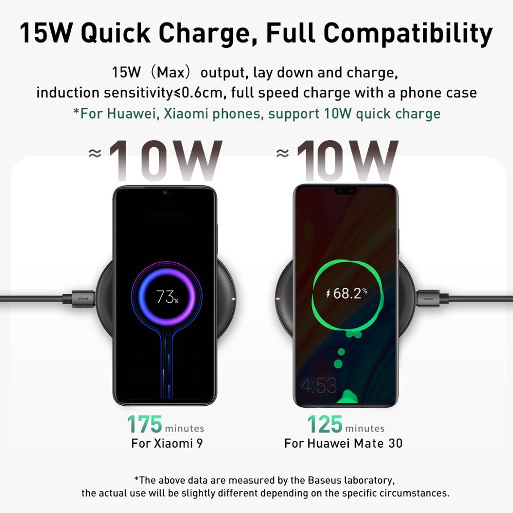 Baseus 15W Qi Draadloze Oplader voor iPhone 11 Pro X Xs Xs Max XR Samsung wireless charger fast charger voor airpods earpods